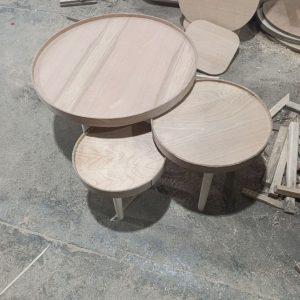 عسلی سه تایی لبه گرد ۳ سایز